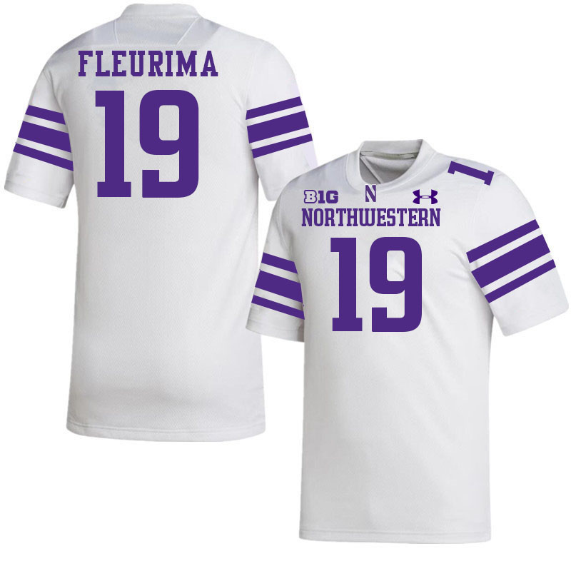 Northwestern Wildcats #19 Reggie Fleurima College Football Jerseys Stitched-White